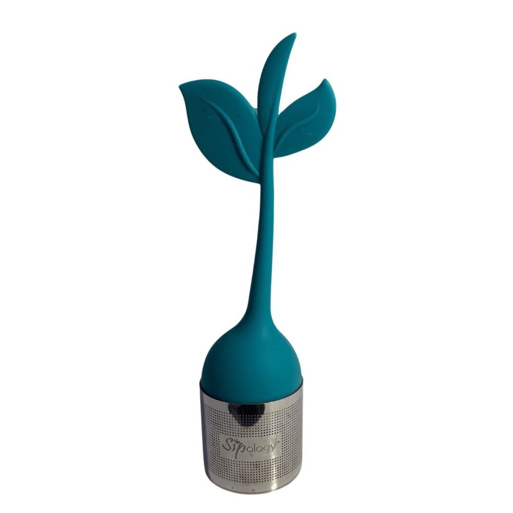 Sipology Silicone Leaf Tea Infuser With Stainless Steel Basket Loose Leaf Tea